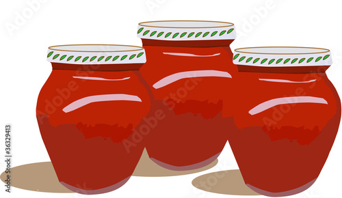 Vector: vasetto di passata pomodoro vasetto di passata pomodoro