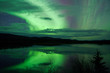Night Sky Stars Clouds Northern Lights mirrored