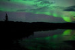 Night Sky Stars Clouds Northern Lights mirrored