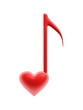 heart and music symbol