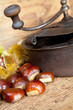 castagne con pentola in ferro castagne con pentola in ferro