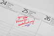 Vorsorgetermin im Kalender notiert