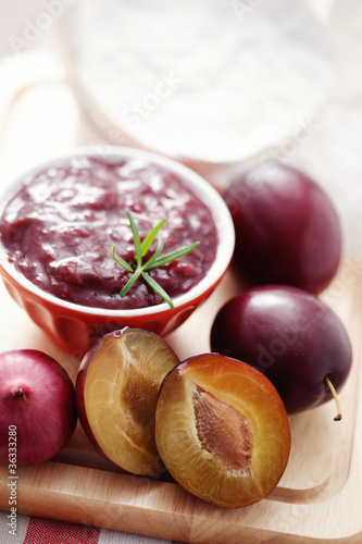 Photo: chutney plum with cheese chutney plum with cheese
