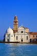 italie; venise : île cimetière de san michele; église