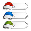 Vector Santa hats with label