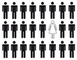 piktogramm frau und männer