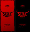 Steak Menu Card Design template