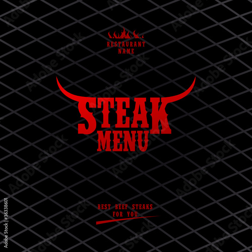 Vector: Steak Menu Card Design template Steak Menu Card Design template