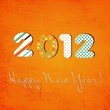 Happy new year 2012, colorful stickers