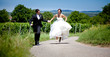 running bride
