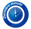 dernière minute sur bouton web 3d bleu