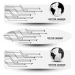 Vector set of banners - technology design