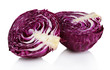 beautiful red cabbage isolated on white