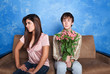 Innocent Man With Flower Bouquet