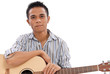 Guy Holding an Acoustic Guitar Guy Holding an Acoustic Guitar