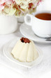 Delicious vanila cake with coffee