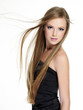 Beautiful teen girl with long  hair