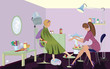 Beauty salon client is getting pedicure Beauty salon client is getting pedicure