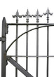 detail of a wrought-iron gate