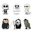 Vector: Halloween Ghost Character Costumes Halloween Ghost Character Costumes