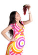 pregnant woman with grape