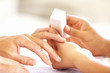 Smoothing the fingernails