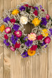 Autumn wreath with dried flowers