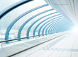 blue transparent hallway