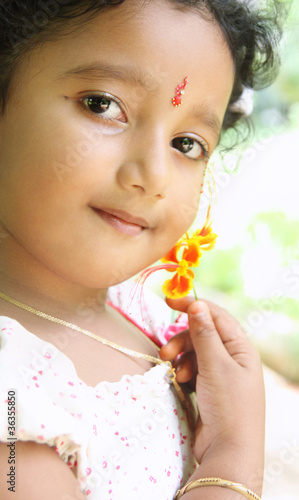 Photo: Portrait of Indian Cute Girl Portrait of Indian Cute Girl