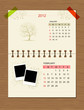 Vector calendar 2012, february.