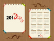 Vector calendar 2012, dragon symbol for your design