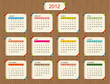 Vector calendar 2012 for your design