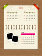 Vector calendar 2012, june.