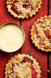 Rhubarb crumble tarts