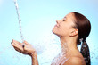 Photo: Beautiful woman under splash of water Beautiful woman under splash of water
