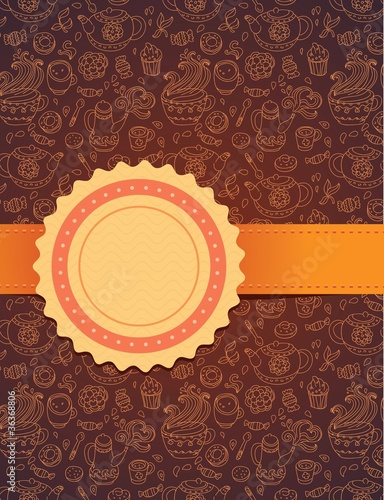 Vector: vector tea background with ribbon vector tea background with ribbon