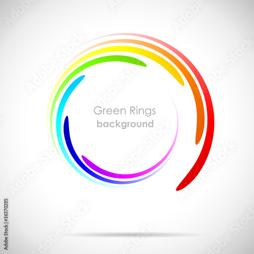 Vektor: Rainbow Rings Background Rainbow Rings Background