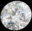 Close-up of large round diamond or gemstone isolated Close-up of large round diamond or gemstone isolated