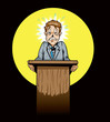 Scared public speaker/politician