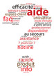 Nuage de Tags AIDE (service support client bouton mots-clés faq)