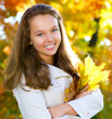 Beautiful Teenage Girl in Autumn Park Beautiful Teenage Girl in Autumn Park