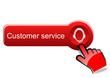 Customer service button with red hand