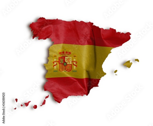 Illustration: Drapeau carte espagnol Drapeau carte espagnol
