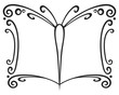 Symbol of book created of butterfly wings Symbol of book created of butterfly wings