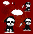 funny dead cartoon set