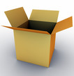 Opened paper box