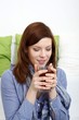young woman and tea (closed eyes) young woman and tea (closed eyes)