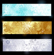 Grunge banner with snowflakes.