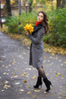 Girl in park colourful autumn Girl in park colourful autumn