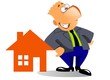 real estate agent and orange house